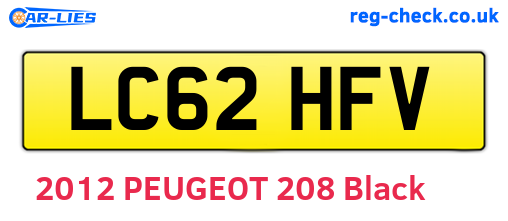 LC62HFV are the vehicle registration plates.