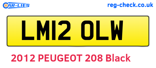 LM12OLW are the vehicle registration plates.