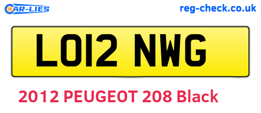 LO12NWG are the vehicle registration plates.