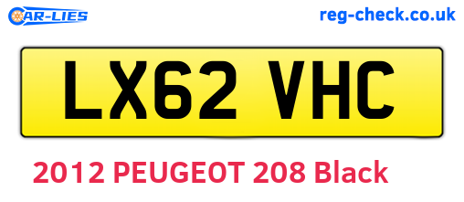 LX62VHC are the vehicle registration plates.