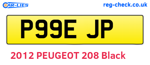 P99EJP are the vehicle registration plates.