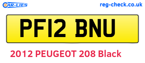 PF12BNU are the vehicle registration plates.