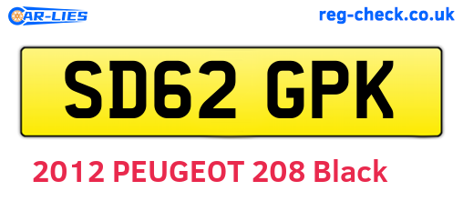 SD62GPK are the vehicle registration plates.