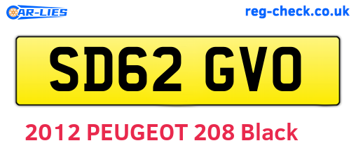 SD62GVO are the vehicle registration plates.