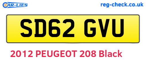 SD62GVU are the vehicle registration plates.