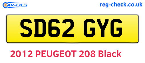 SD62GYG are the vehicle registration plates.
