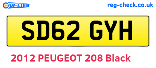 SD62GYH are the vehicle registration plates.