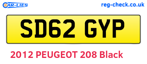 SD62GYP are the vehicle registration plates.