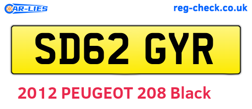 SD62GYR are the vehicle registration plates.