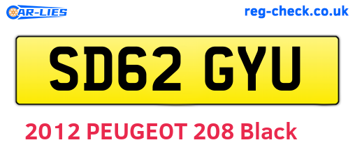 SD62GYU are the vehicle registration plates.