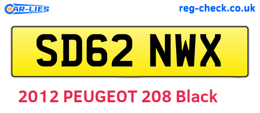SD62NWX are the vehicle registration plates.