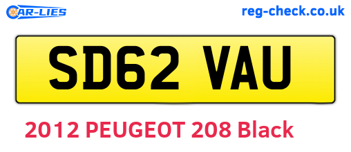 SD62VAU are the vehicle registration plates.