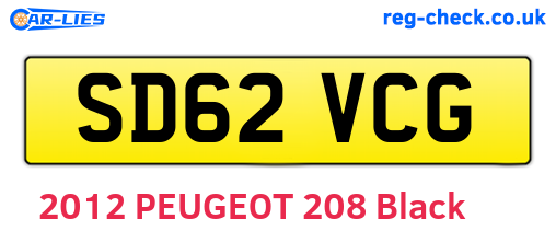 SD62VCG are the vehicle registration plates.