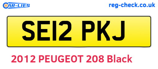 SE12PKJ are the vehicle registration plates.
