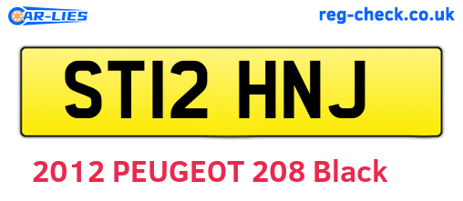ST12HNJ are the vehicle registration plates.