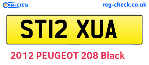 ST12XUA are the vehicle registration plates.