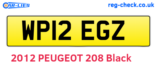 WP12EGZ are the vehicle registration plates.