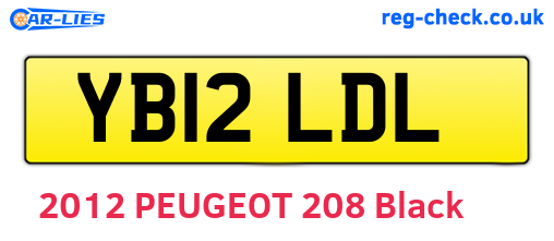 YB12LDL are the vehicle registration plates.