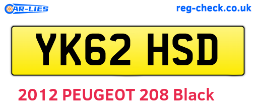 YK62HSD are the vehicle registration plates.