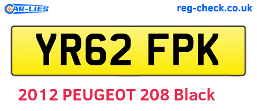 YR62FPK are the vehicle registration plates.
