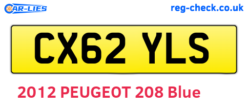 CX62YLS are the vehicle registration plates.