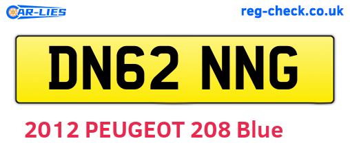 DN62NNG are the vehicle registration plates.