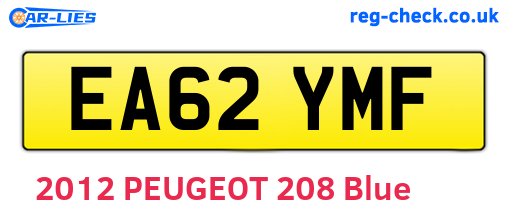 EA62YMF are the vehicle registration plates.