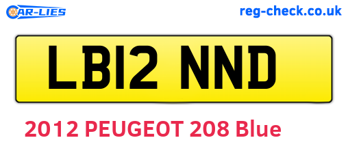 LB12NND are the vehicle registration plates.
