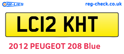 LC12KHT are the vehicle registration plates.