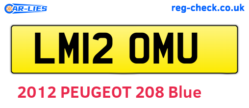 LM12OMU are the vehicle registration plates.
