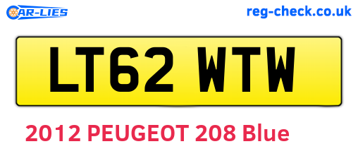 LT62WTW are the vehicle registration plates.