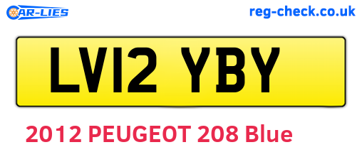 LV12YBY are the vehicle registration plates.