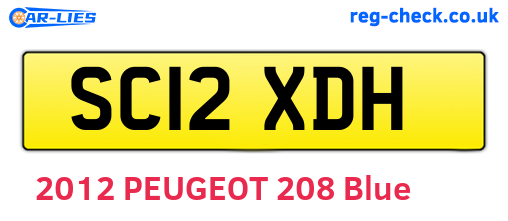 SC12XDH are the vehicle registration plates.