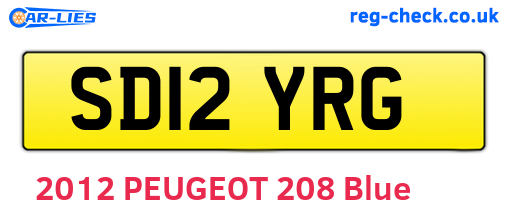 SD12YRG are the vehicle registration plates.