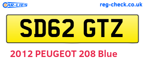 SD62GTZ are the vehicle registration plates.