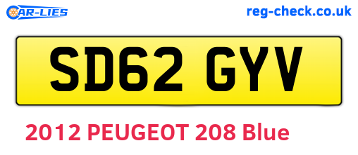 SD62GYV are the vehicle registration plates.