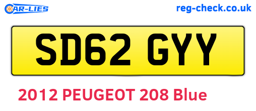 SD62GYY are the vehicle registration plates.
