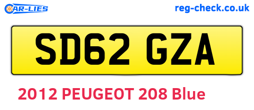 SD62GZA are the vehicle registration plates.