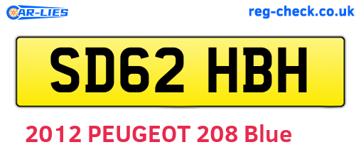 SD62HBH are the vehicle registration plates.