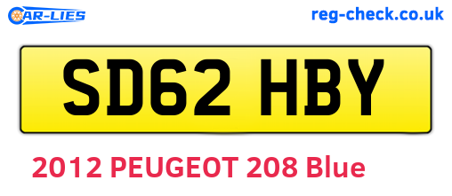 SD62HBY are the vehicle registration plates.