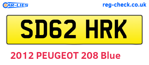 SD62HRK are the vehicle registration plates.