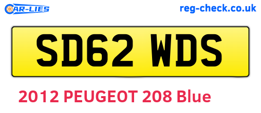 SD62WDS are the vehicle registration plates.