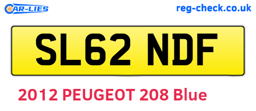 SL62NDF are the vehicle registration plates.