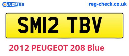 SM12TBV are the vehicle registration plates.