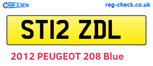 ST12ZDL are the vehicle registration plates.