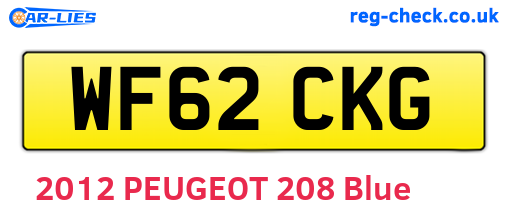 WF62CKG are the vehicle registration plates.