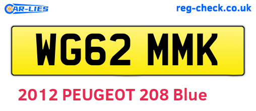WG62MMK are the vehicle registration plates.