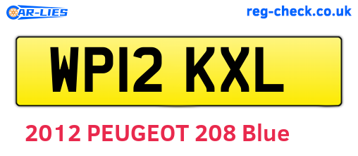 WP12KXL are the vehicle registration plates.