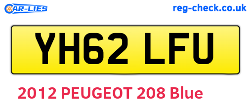 YH62LFU are the vehicle registration plates.