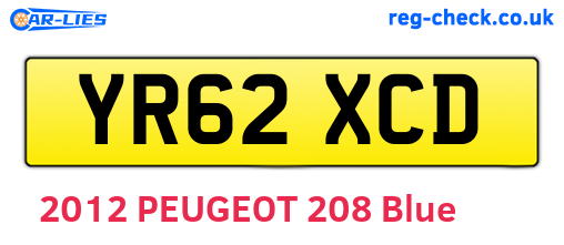 YR62XCD are the vehicle registration plates.